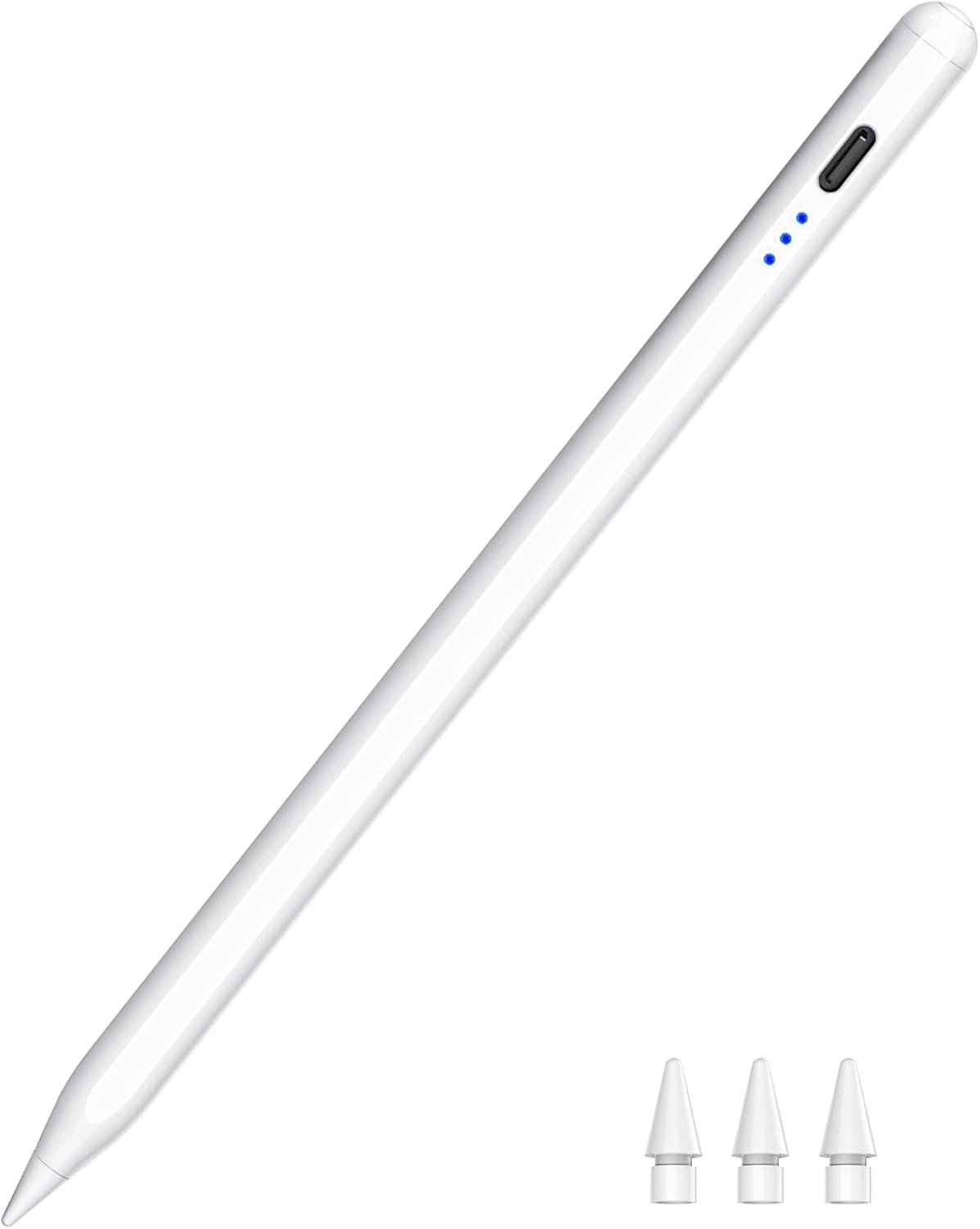 Stylus Pen for iPad 2018-2025, Quick Charging Magnetic Pencil (1st Era) with Tilt Sensitivity & Palm Rejection for iPad Air 3/4/5/M2/M3, iPad mini 5/6, iPad 6/7/8/9/10/11, iPad Professional 11″/12.9″/M4 Stylus Pen for iPad 2018-2025, Quick Charging Magnetic Pencil (1st Era) with Tilt Sensitivity & Palm Rejection for iPad Air 3/4/5/M2/M3, iPad mini 5/6, iPad 6/7/8/9/10/11, iPad Professional 11″/12.9″/M4