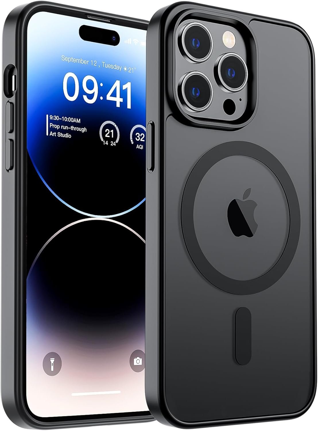 SUPFINE Magnetic for iPhone 14 Professional Max Case (Suitable with MagSafe) (Army Grade Drop Safety) Slim Translucent Matte Shockproof with Anti-Fingerprint Cellphone Case,Black SUPFINE Magnetic for iPhone 14 Professional Max Case (Suitable with MagSafe) (Army Grade Drop Safety) Slim Translucent Matte Shockproof with Anti-Fingerprint Cellphone Case,Black