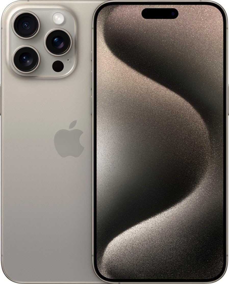 Apple iPhone 15 Professional Max, 256GB, Pure Titanium – T-Cell (Renewed) Apple iPhone 15 Professional Max, 256GB, Pure Titanium – T-Cell (Renewed)