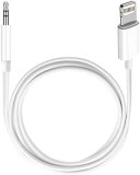(Apple MFi Licensed) iPhone AUX Twine for iPhone,Lightning to 1/8 Inch Audio Cable,3.3ft, Headphone Jack Adapter Male Aux Stereo Audio Cable Appropriate for iPhone 14/13/12/11/XR/X/8/7 (White)