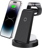 3 in 1 Charging Station for iPhone, Wi-fi Charger for iPhone 16e 16 15 14 13 12 11 X Professional Max & Apple Watch – Wi-fi Charging Station for AirPods 4 3 Professional