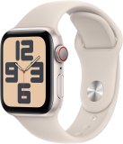 Apple Watch SE (2nd Gen) [GPS + Cellular 40mm] Smartwatch with Starlight Aluminum Case with Starlight Sport Band S/M (Renewed)