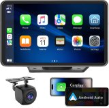 for Apple Carplay Wi-fi Transportable 7″ Touchscreen Automobile Stereo Voice Management with Apple Automobile Play & Android Auto Automobile Audio Backup Digicam Bluetooth GPS Navigation/Mirror Hyperlink Matches All Vehicles